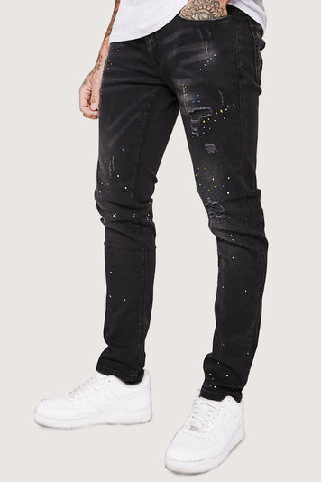 Monogram Painted Jeans-32 – Jxrge