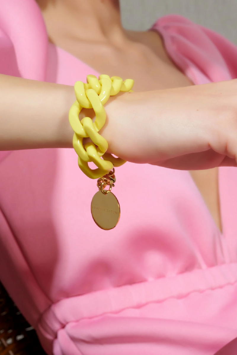 Flat Chain Bracelet Yellow