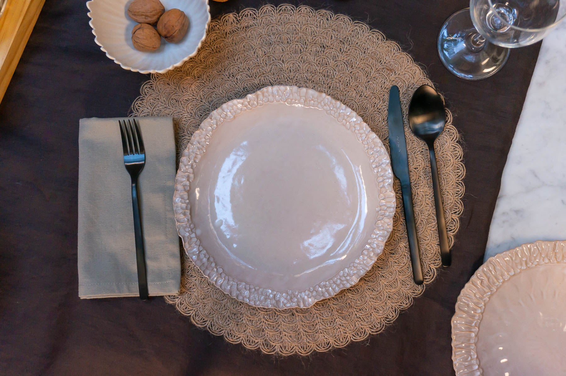 large plate under dinner plate