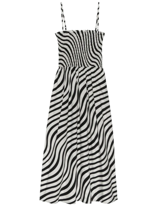 Sibelle Smocked Midi - Swirl