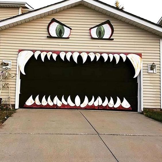 whimsical pumpkins to monster mouth garage doors