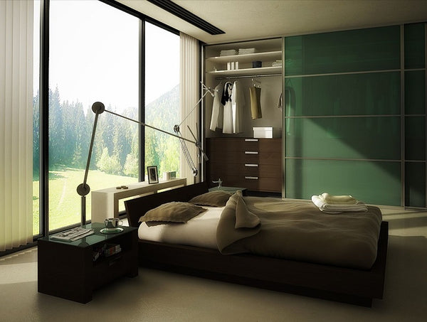 bedroom in green 