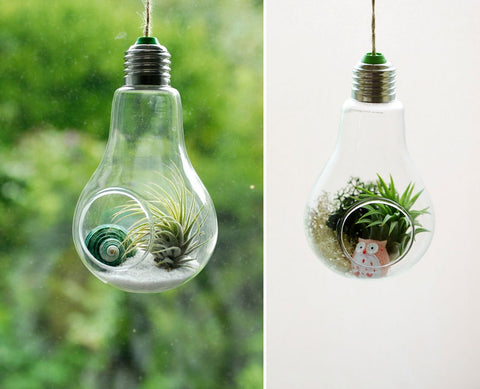 bulb recycle ideas flowerpot