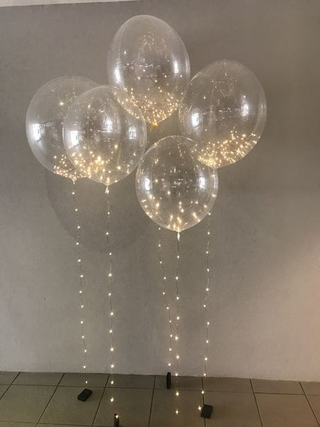 string lights in balloon