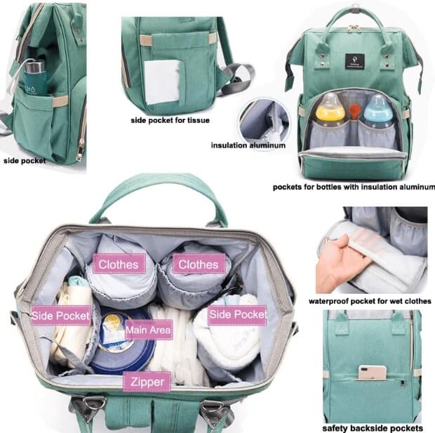 Best Diaper USB Bags - Nursing Bags - Diaper Bag Backpack