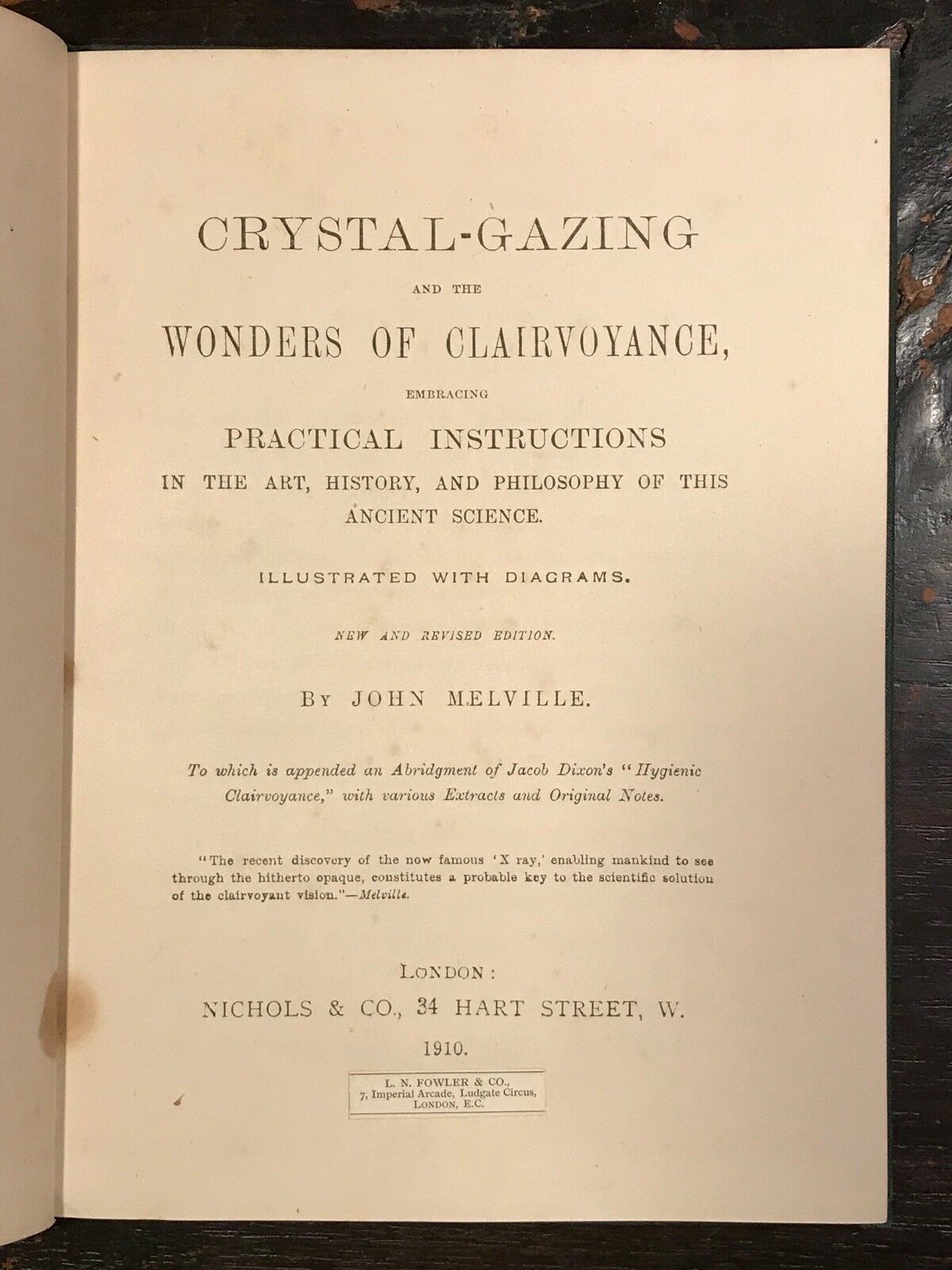 Crystal Gazing And Clairvoyance Melville 1910 - 