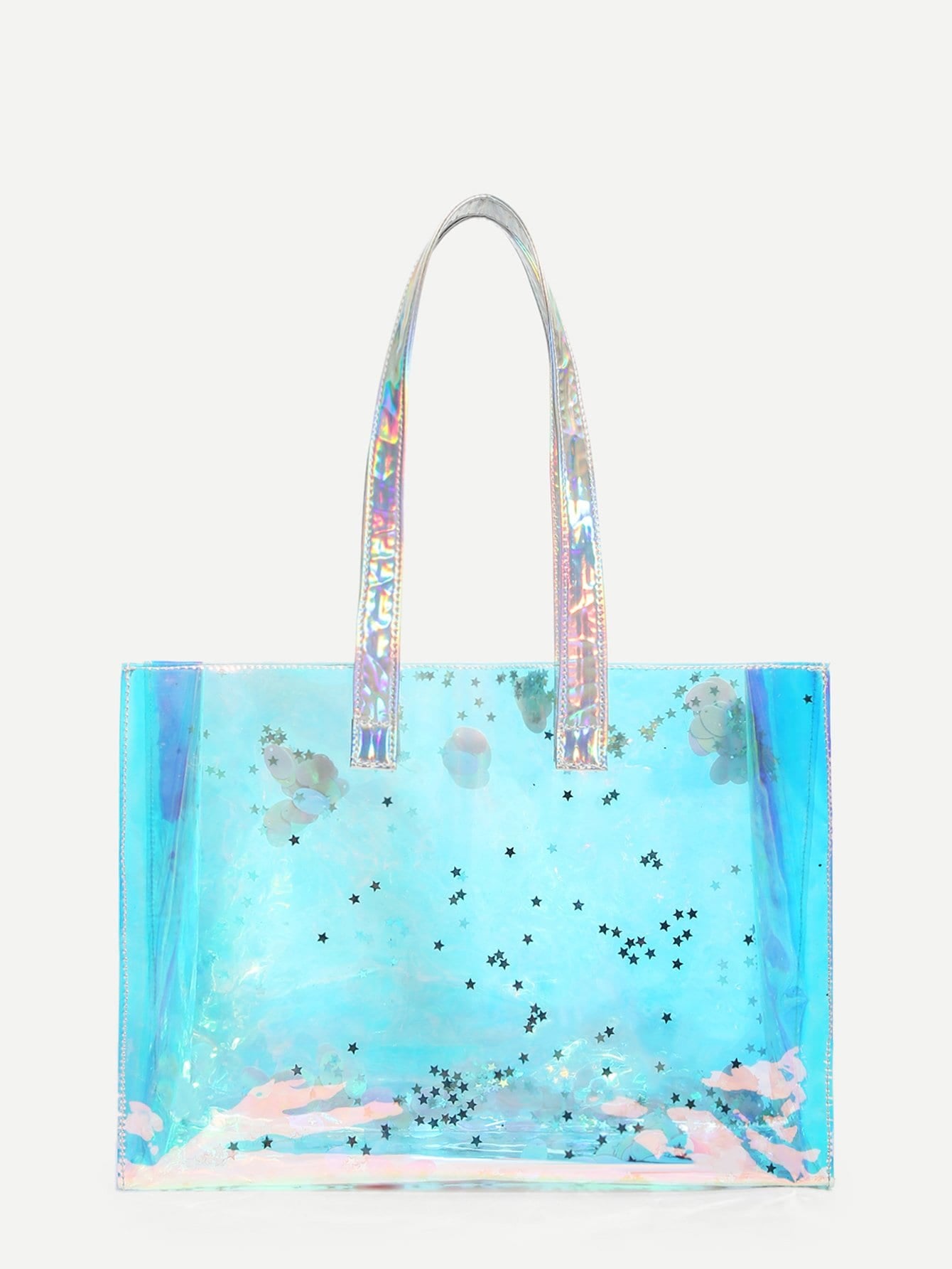 clear glitter bag