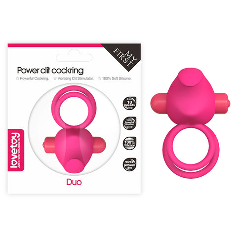 LoveToy Power Clit Duo Vibrating Silicone Cock Ring