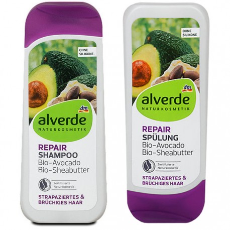 Pack Alverde Avocat Shampoo + demelleur