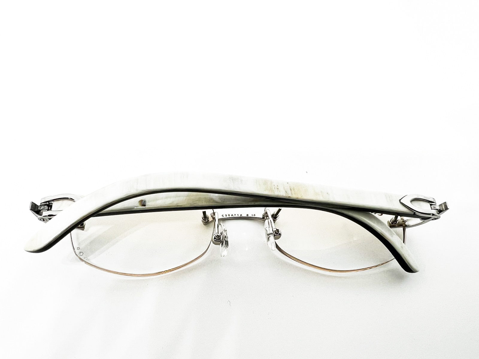 Custom Diamond Clear Lenses w/ White Marble Arms – CityStyles313