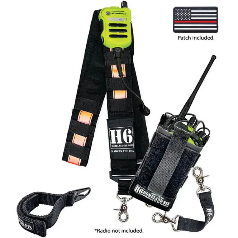 H6 FRONTLINE RADIO STRAP KIT - 3M RED/ORANGE REFLECTIVE