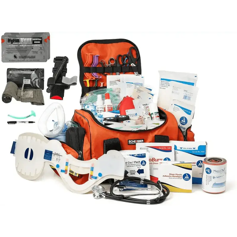 Scherber Intermediate First Responder Trauma Kit W/Bleeding Control - Fully Stocked