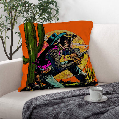 Wild West Cowboy Throw Pillow Case