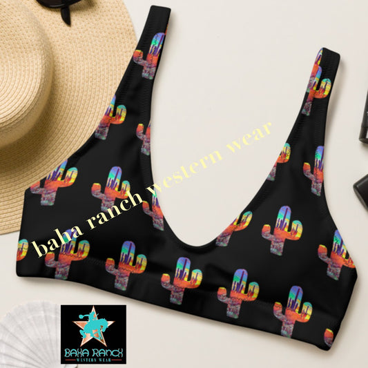 YEEHAW BOLD BROWN AZTEC BIKINI TOP by Baha Ranch Western Wear