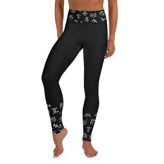 Turquoise Cattle Brands Yoga Leggings