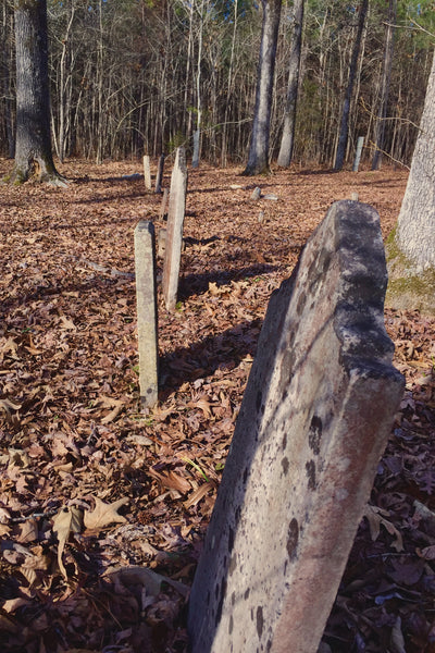 grave stones at the cemetery