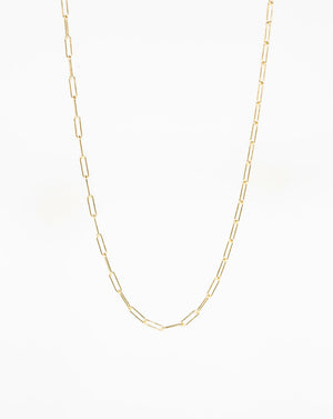 Large Paper Clip Gold Chain - Chaine en or style paper clip - Chic Style Design