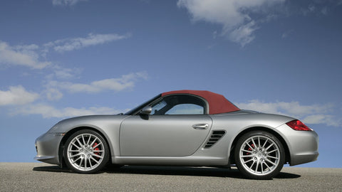 987 Boxster in silver with red top