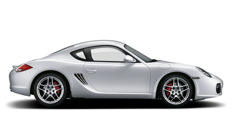 Silver 987 Porsche Cayman side profile picture