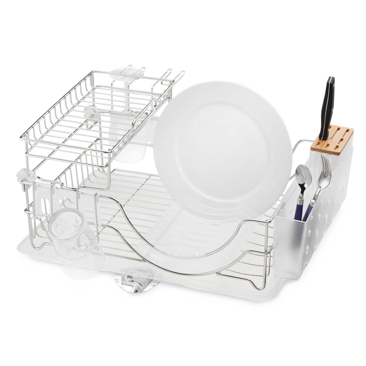 simplehuman compact steel frame dishrack product support