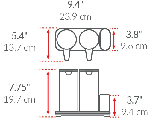 dual sensor pump 414 ml + caddy