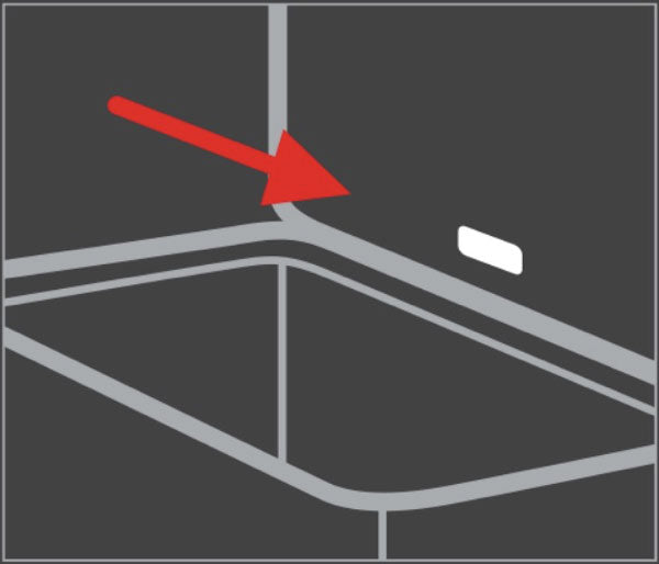 Trash can liner location graphic