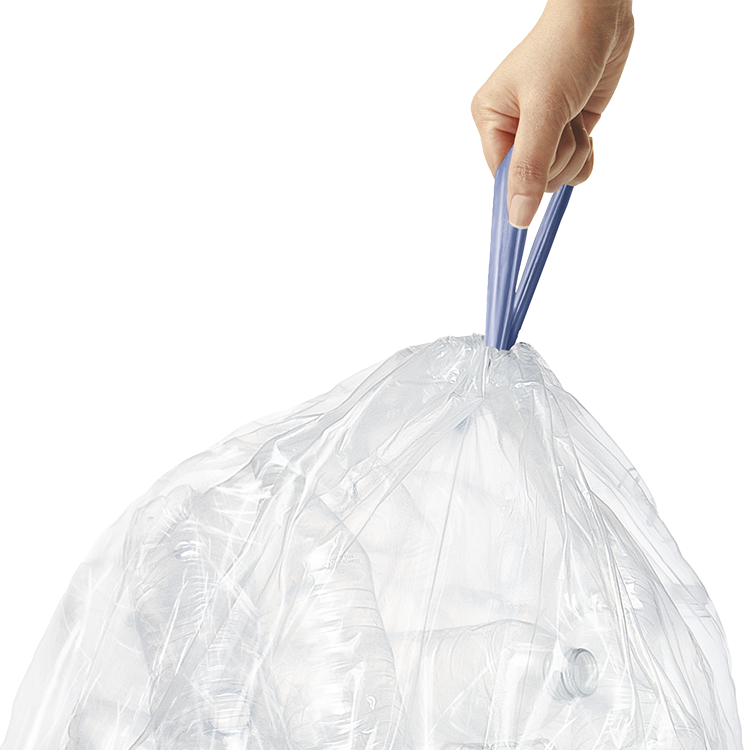 simplehuman Code V Custom Fit Drawstring Trash Bags in Dispenser Packs, 60  Count, 16-18 Liter / 4.2-4.8 Gallon, Blue