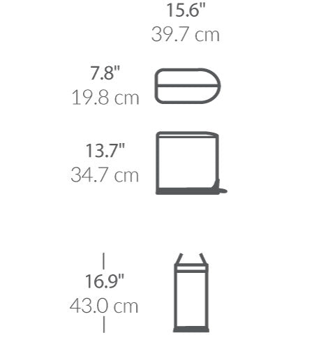 10 Liter, Schmetterling-Treteimer