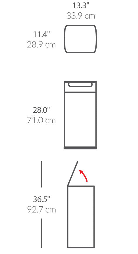 40L レクタンギュラー タッチバーダストボックス シンプルヒューマン公式サイト simplehuman