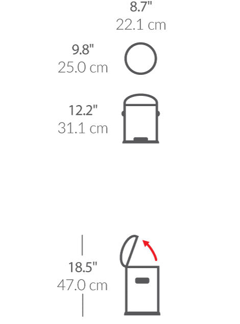 4,5 liter retro pedaalemmer