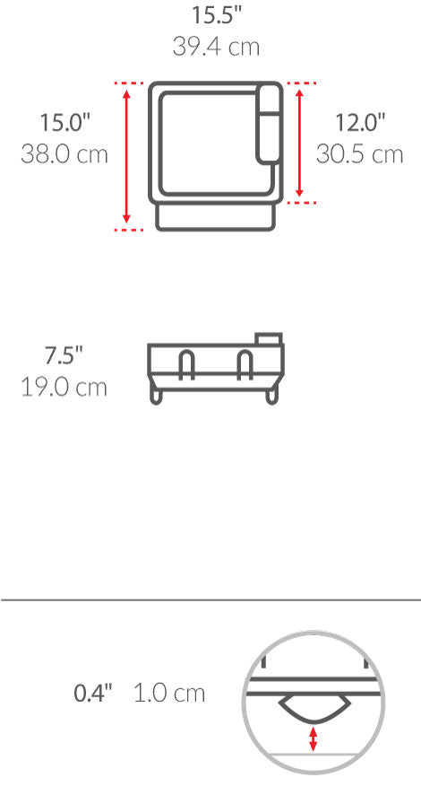 compact afdruiprek met stalen frame