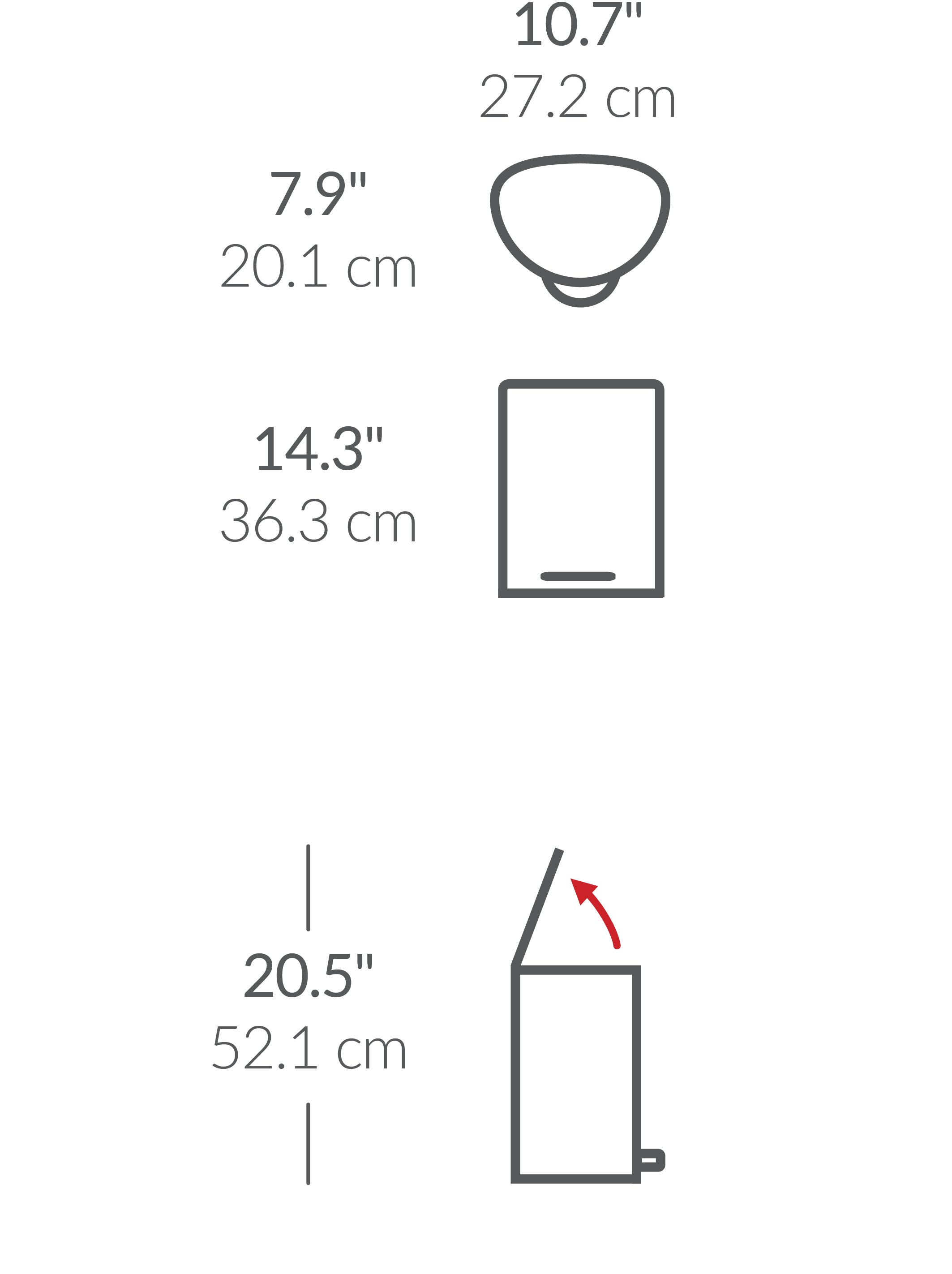 6L semi-round step can