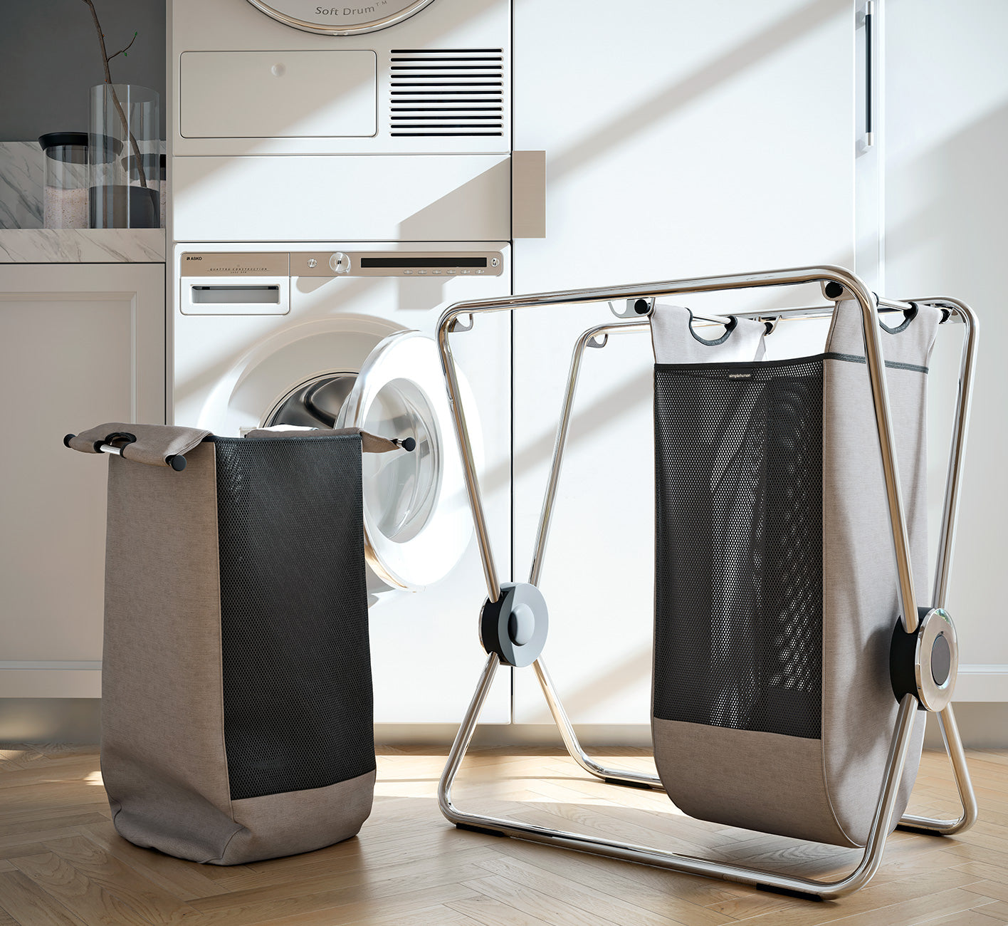 simplehuman double x-frame hamper