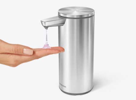 simplehuman Rechargeable Liquid Sensor Pump Soap Dispenser - Brushed Steel