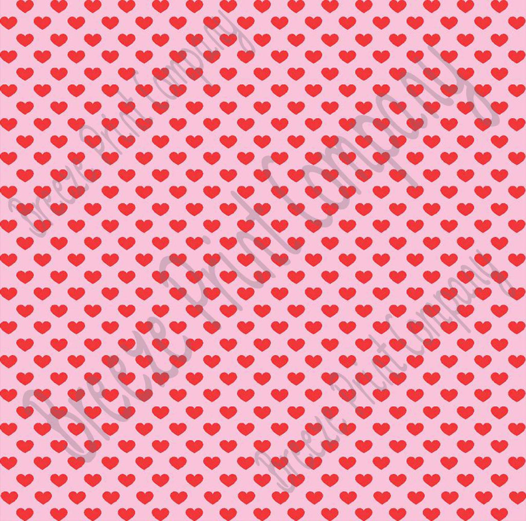 Light pink with red small heart craft vinyl sheet - HTV - Adhesive Vin |  Breeze Crafts