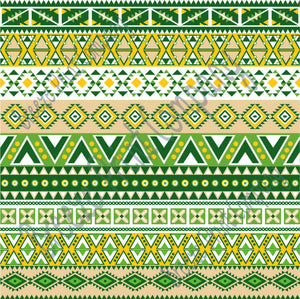 green tribal patterns