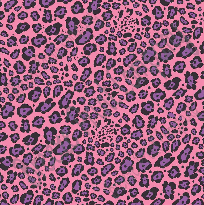 Pink and purple Leopard print craft vinyl sheet - HTV - Adhesive Vinyl ...