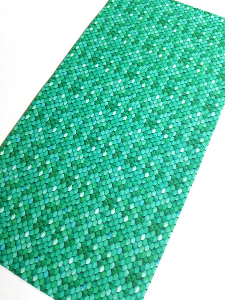 teal faux leather fabric