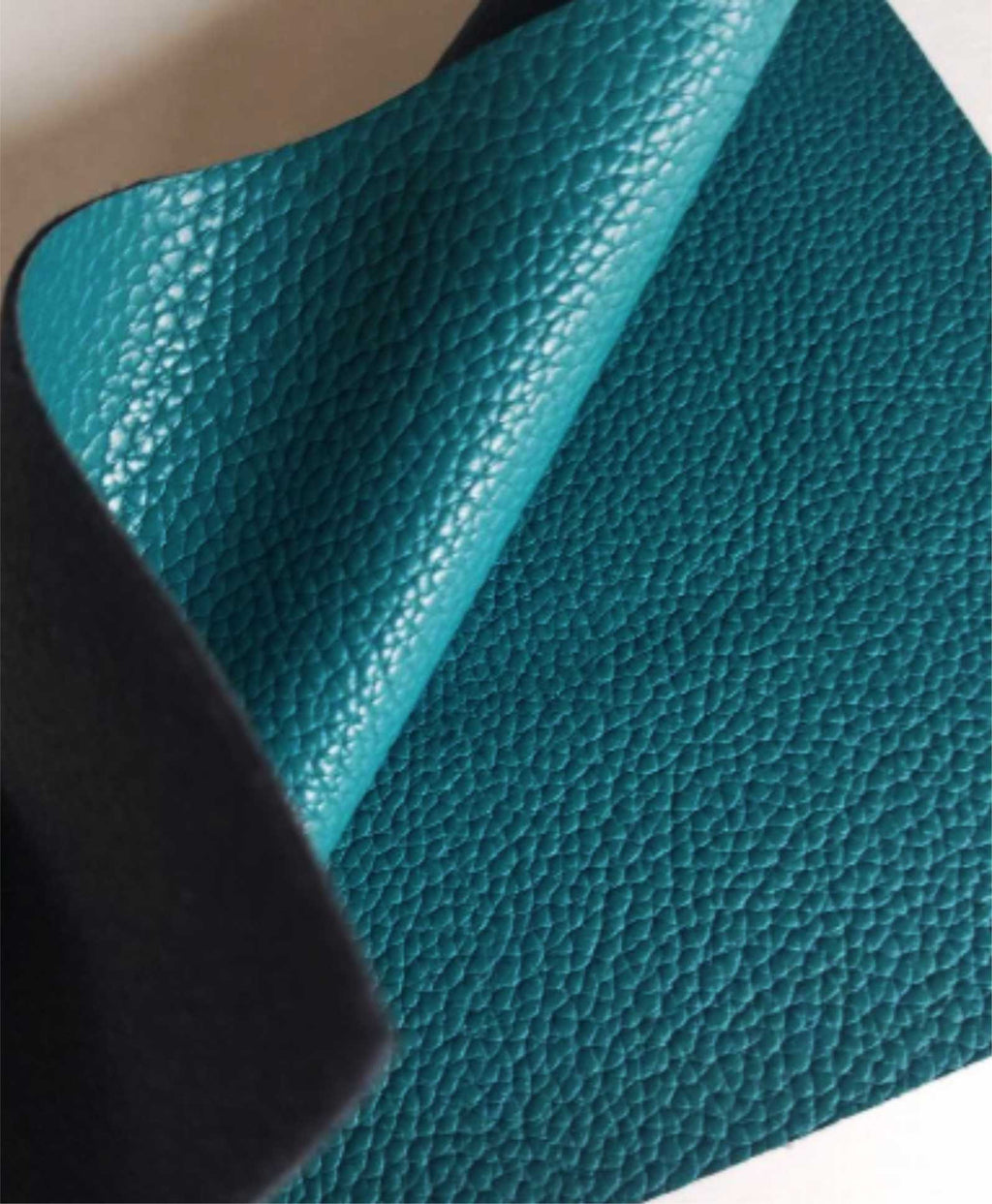 Teal Textured Faux Leather Sheets Solid Litchi Pebbled Leather Fabric ...