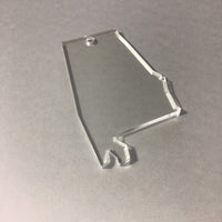 Alabama Acrylic Blanks, clear cast acrylic for keychains, ornaments, signs and more, with or without hole, 1.5&quot;-20&quot; sizing available