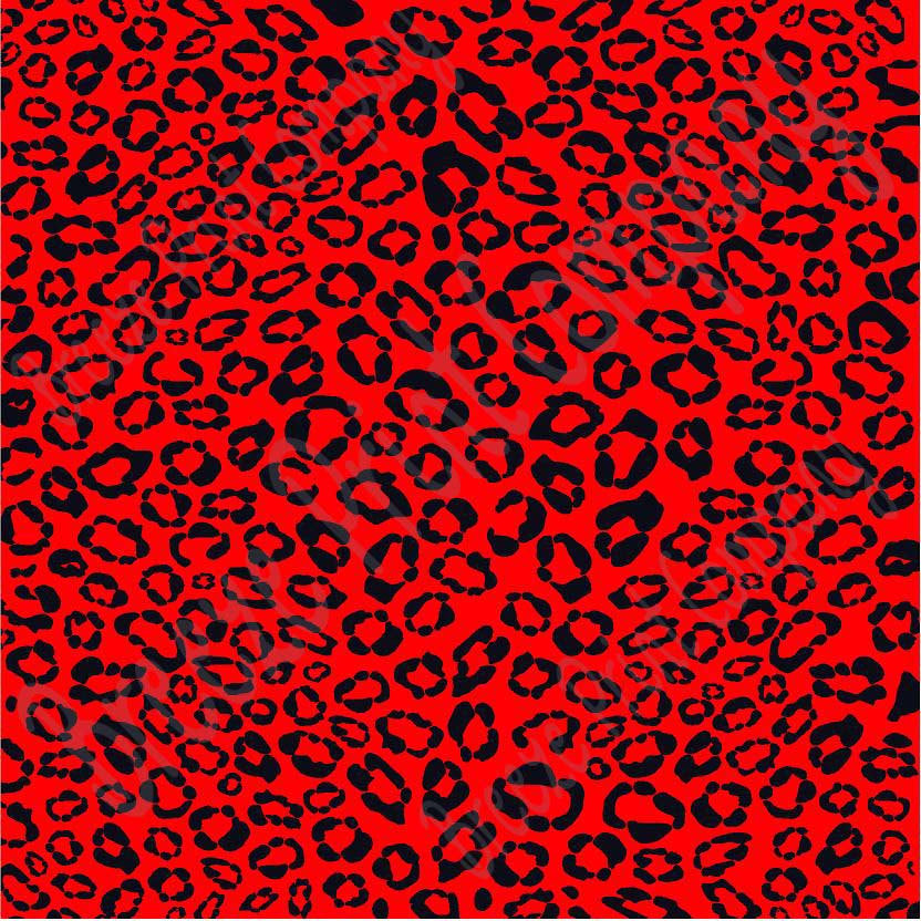 Red and black cheetah print craft vinyl 