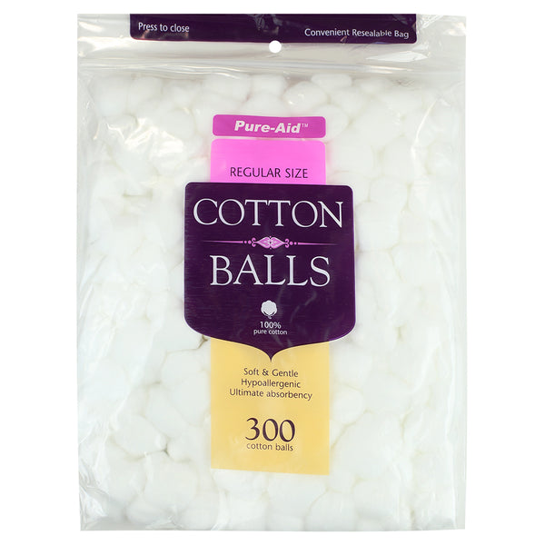 Pure-Aid 100% Cotton Balls, 100ct – Kareway