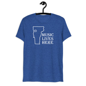 Vermont "MUSIC LIVES HERE" Men's Triblend T-Shirt