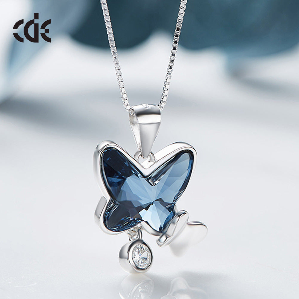 Buy Butterfly Necklace Sterling Silver Infinity Pendant Necklace with  Swarovski Crystals, Jewellery Gifts for Women Girls Online at  desertcartINDIA