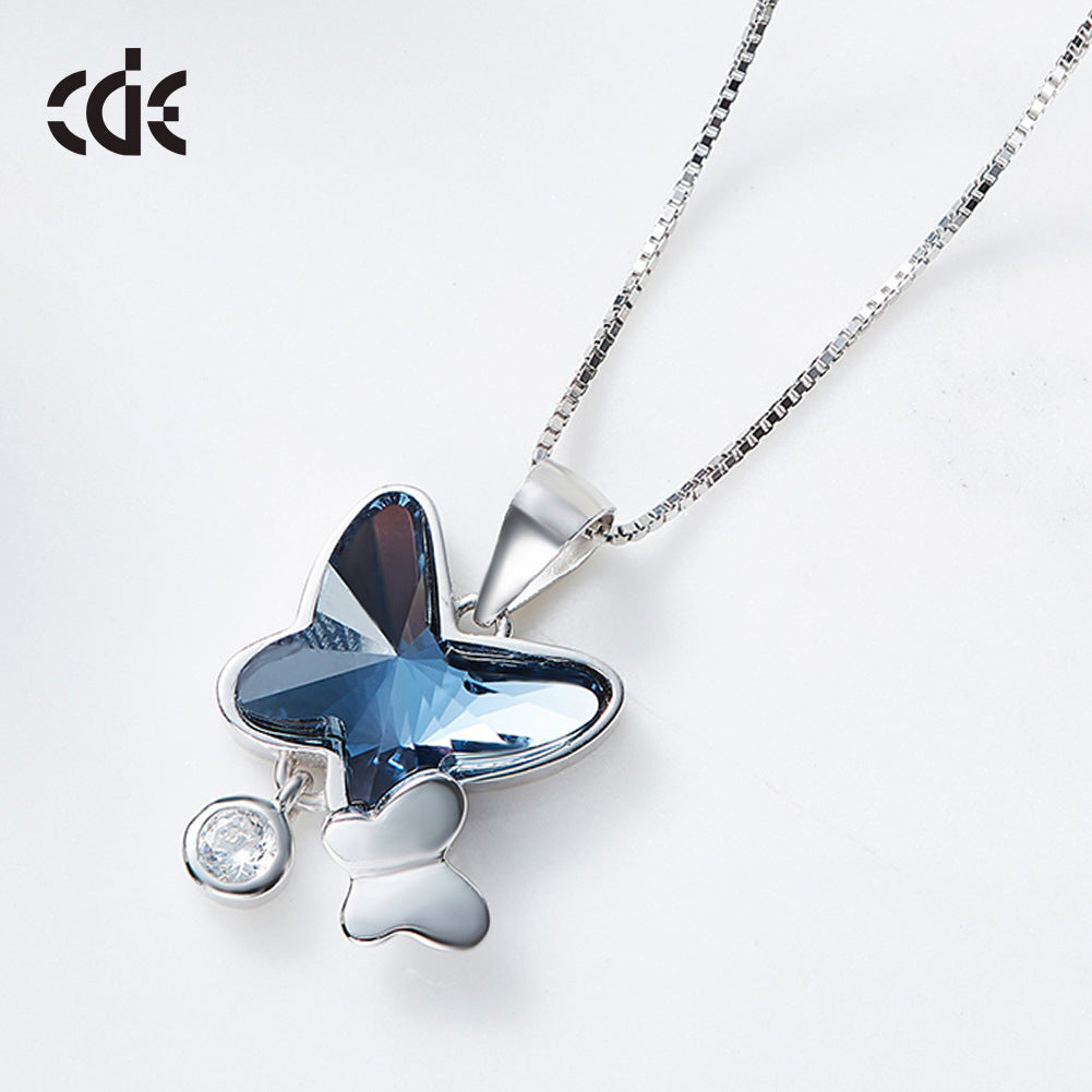 Swarovski Crystal Butterfly Necklace | Swarovski crystals, Necklace, Butterfly  necklace