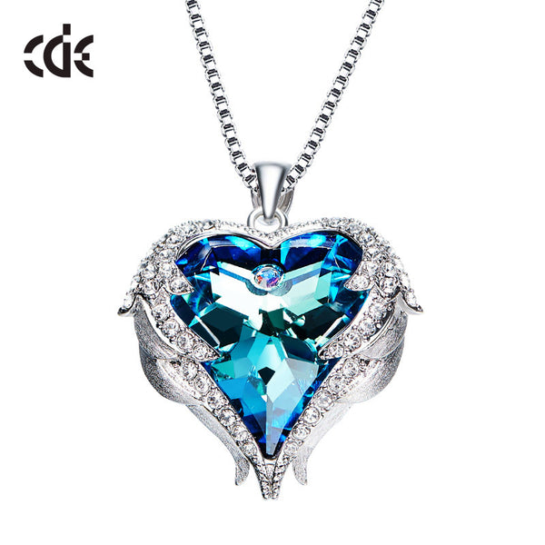 Girlfriend Blue Crystal Heart Of The Ocean Necklace For Sale Giftforyou Store