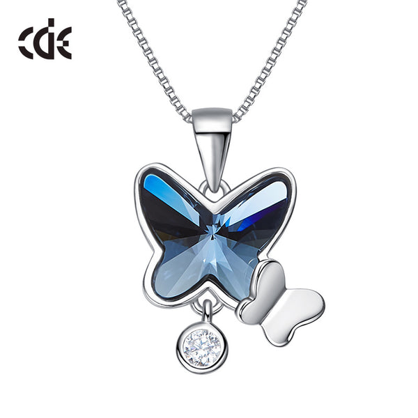 Buy SILBERRY 925 Sterling Silver Warm Petal Swarovski Pendant with Chain  Online