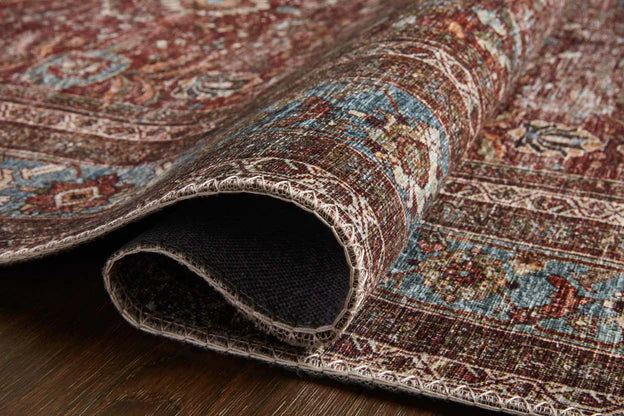 Loloi Layla 76CM X 198CM Runner Floor Rug in Brick/Blue Color