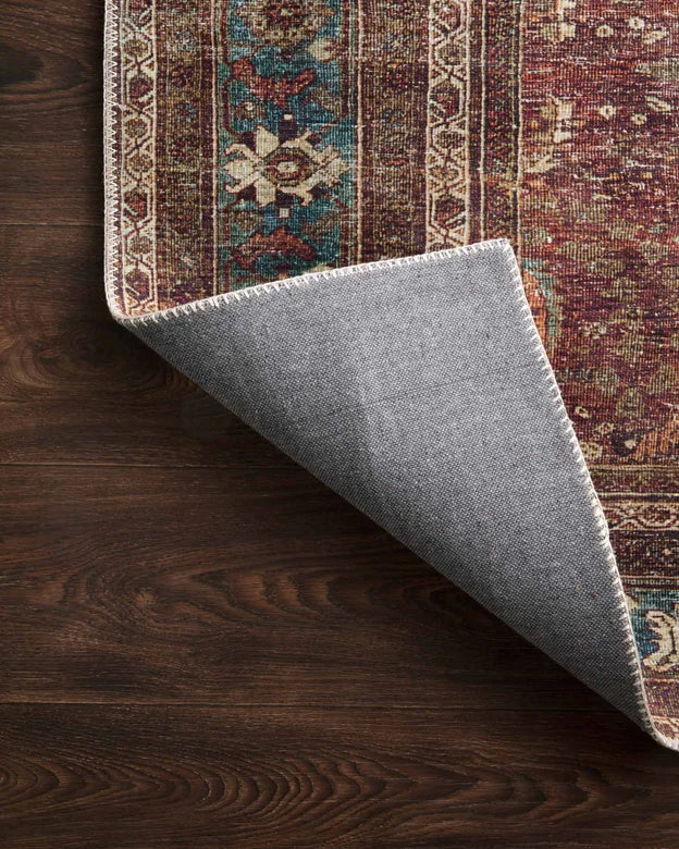 Loloi Layla 76CM X 198CM Runner Floor Rug in Brick/Blue Color