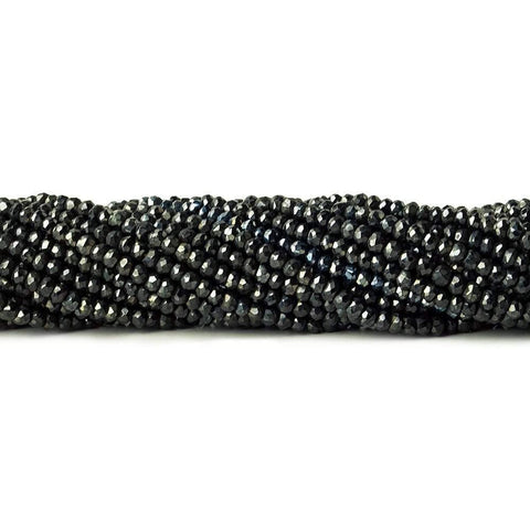 black spinel beads black faceted beads